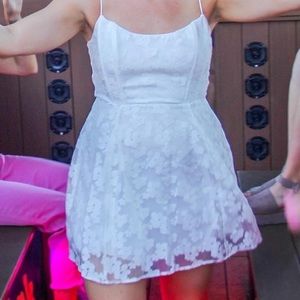 A-line Dress in Floral White